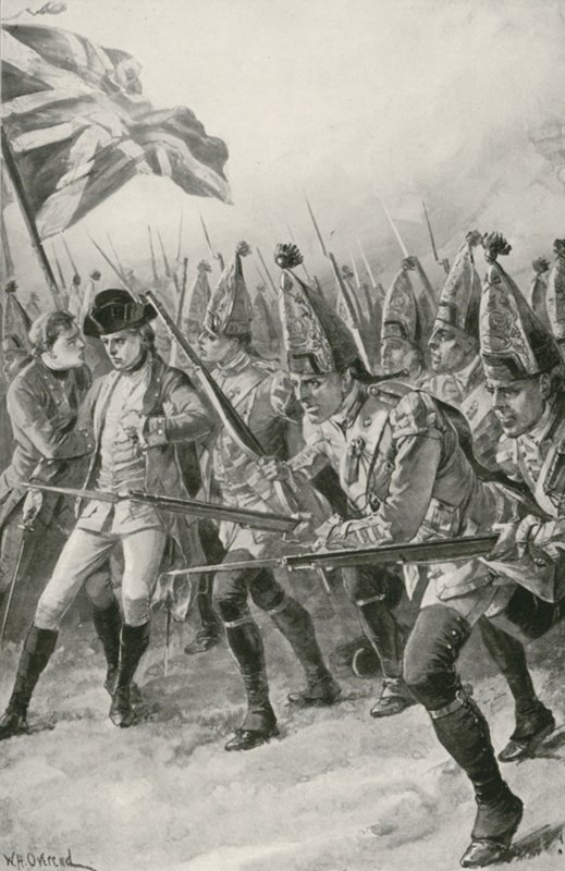 Wolfe tábornok halálosan megsebesül, amikor az Ábrahám síkságán vezette a támadást alkotó: William Heysham Overend