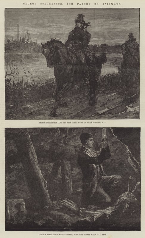 George Stephenson, a vasutak atyja alkotó: William Heysham Overend