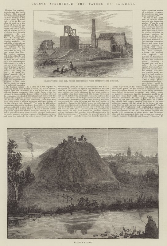 George Stephenson, a vasutak atyja alkotó: William Heysham Overend