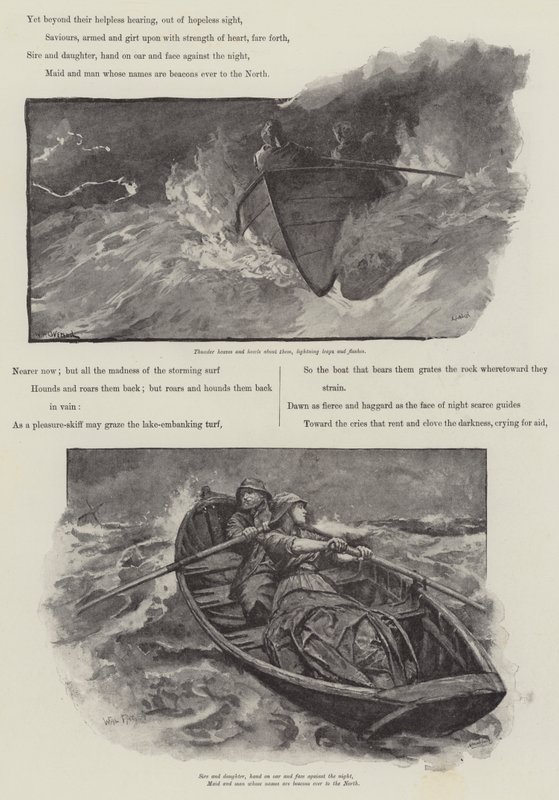 Grace Darling, A C Swinburne alkotó: William Heysham Overend