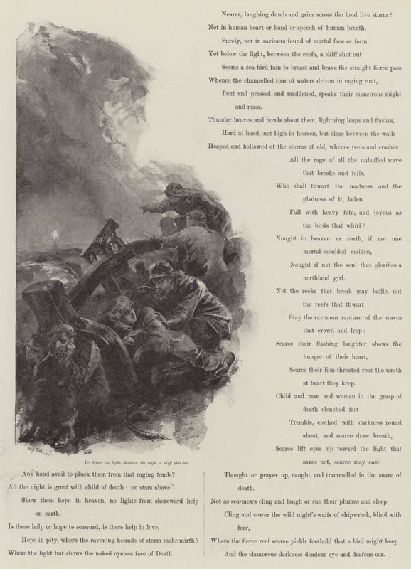 Grace Darling, A. C. Swinburne alkotó: William Heysham Overend