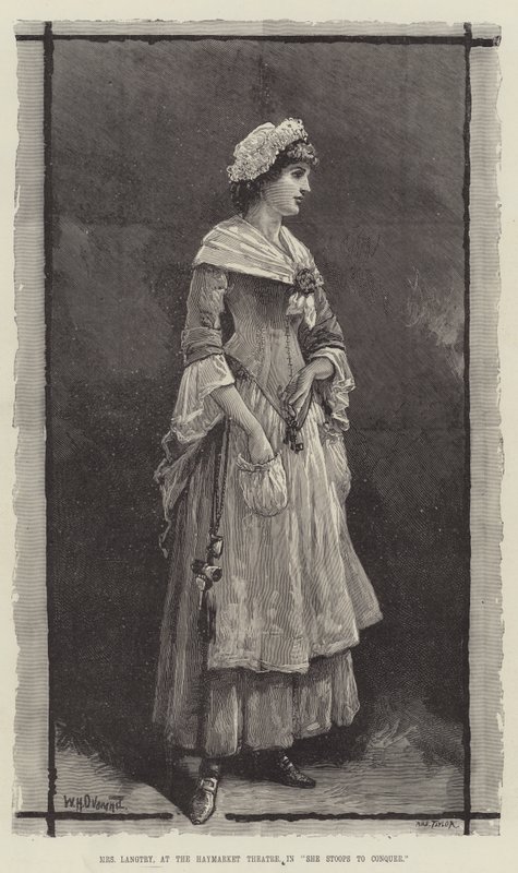 Mrs. Langtry, a Haymarket Színházban, a Lehajol, hogy hódítson alkotó: William Heysham Overend