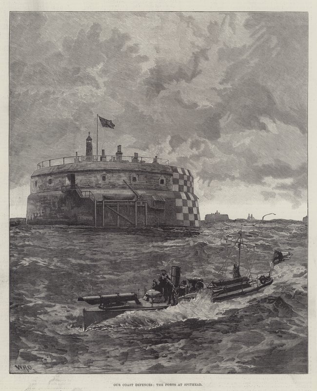 Partvédelmi rendszerünk, a Spithead-i erődök alkotó: William Heysham Overend