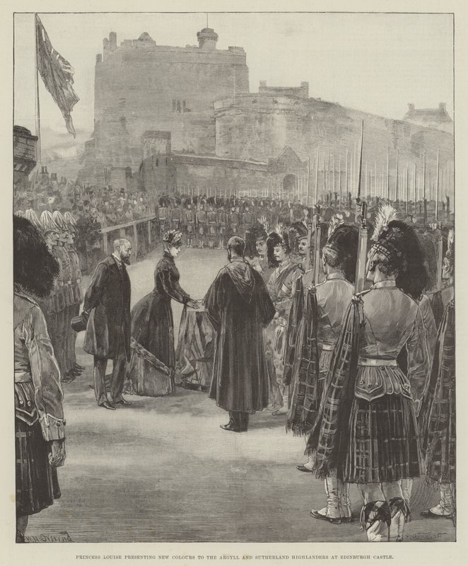 Louise hercegnő új színeket mutat be az argyll és a sutherlandi hegyvidékieknek az Edinburgh-i kastélyban alkotó: William Heysham Overend