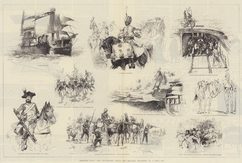 Vázlatok a The Illustrated Naval and Military Magazine-ból, 1. szám, 1884. július alkotó: William Heysham Overend