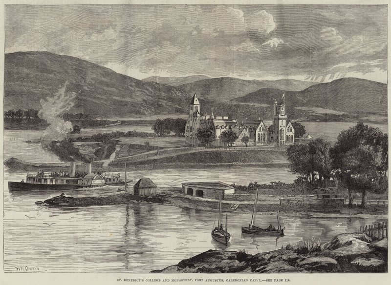 Szent Benedek Főiskola és kolostor, Fort Augustus, Caledonian-csatorna alkotó: William Heysham Overend