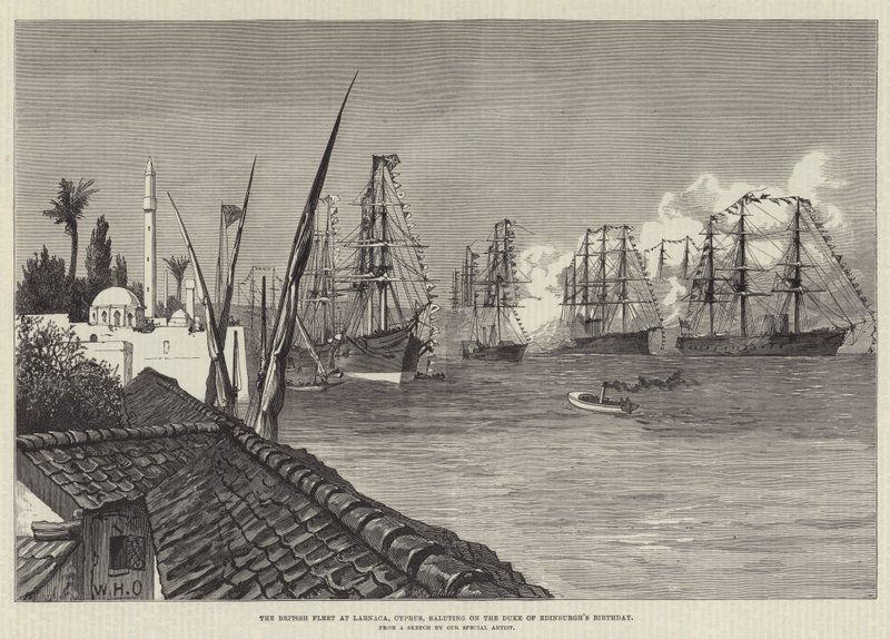 A brit flotta a ciprusi Larnakában tiszteleg Edinburgh hercegének születésnapján alkotó: William Heysham Overend