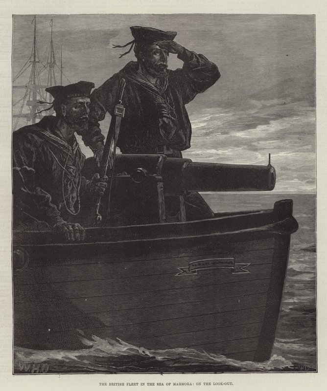 A brit flotta a Márvány-tengeren, a kilátón alkotó: William Heysham Overend