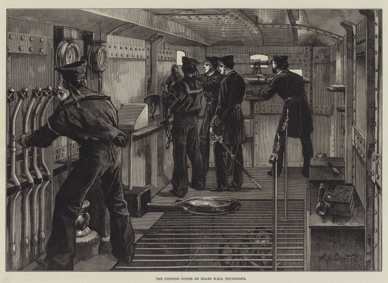 A Conning-torony a HMS Thunderer fedélzetén alkotó: William Heysham Overend