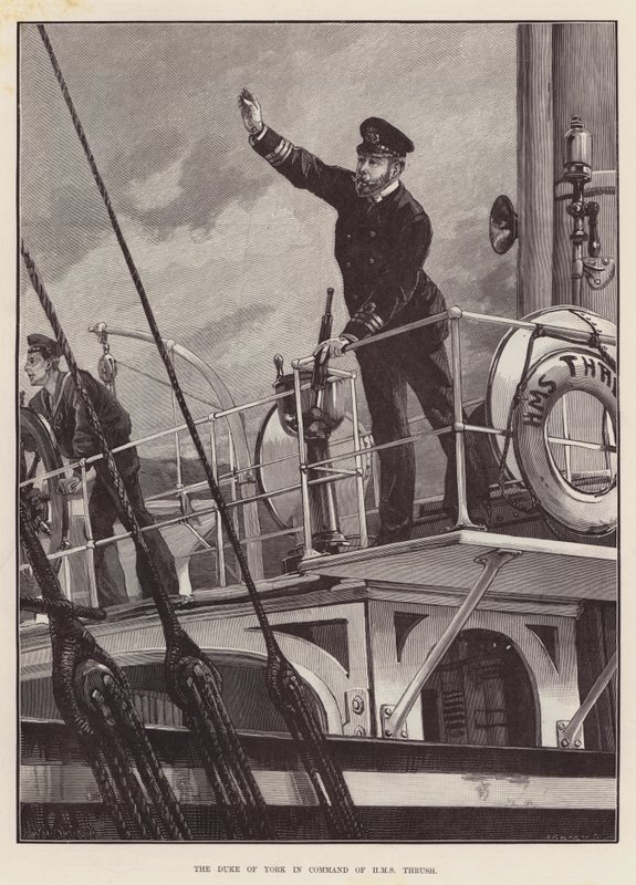 York hercege a HMS Thrush parancsnokságán alkotó: William Heysham Overend