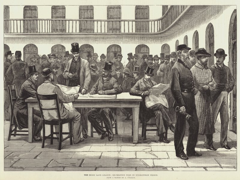 Az Irish Land League, szabadidő a Kilmainham börtönben alkotó: William Heysham Overend
