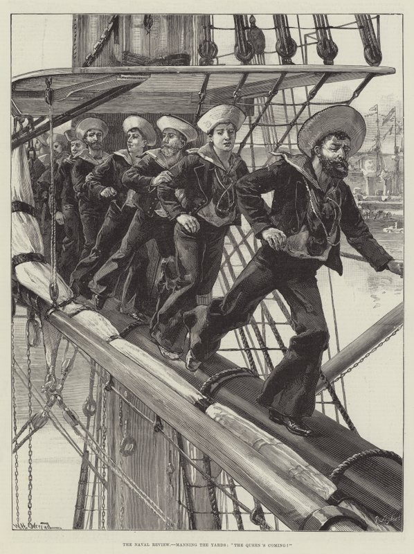 The Naval Review, a Yards manning the Yards, The Queen