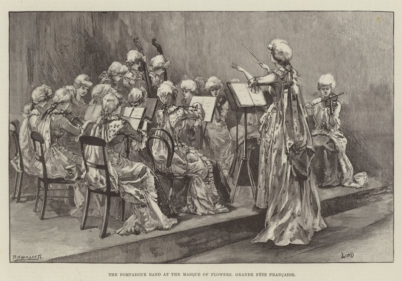 A Pompadour Band a Virágmaszkban, Grande Fete Francaise alkotó: William Heysham Overend