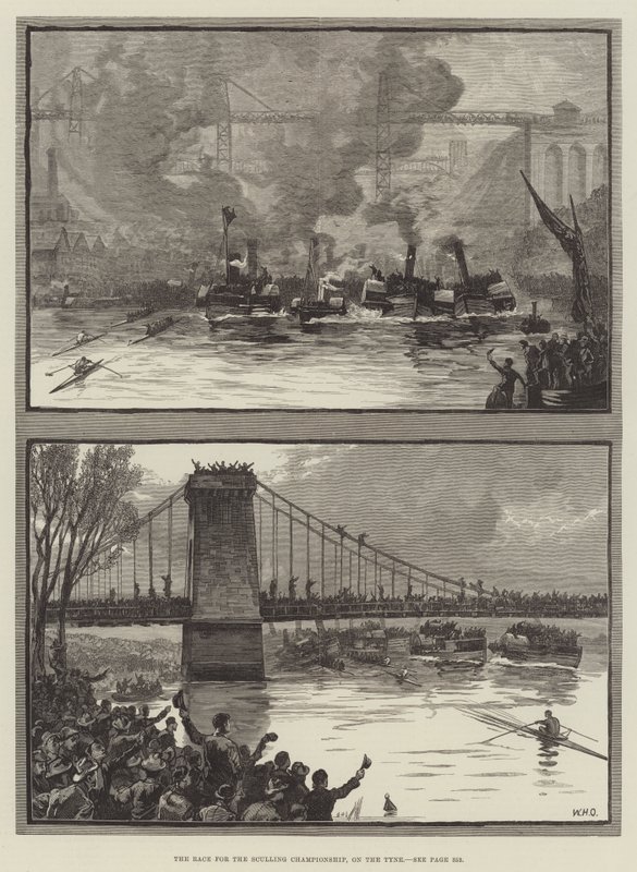 A Race for the Sculling Championship, a Tyne-on alkotó: William Heysham Overend