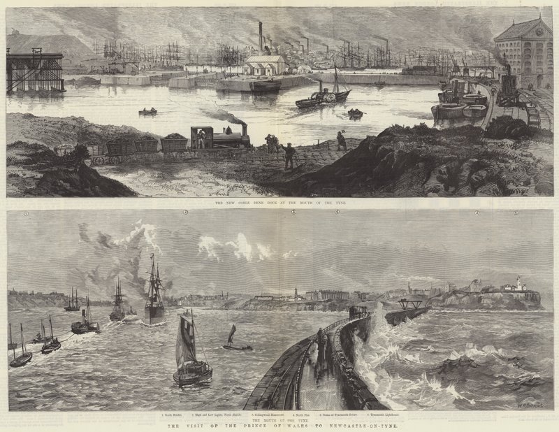 A walesi herceg látogatása Newcastle-on-Tyne-ben alkotó: William Heysham Overend