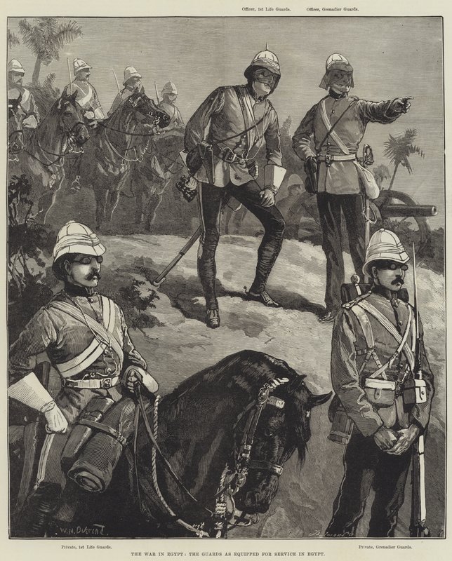 A háború Egyiptomban, a Gárda az egyiptomi szolgálatra felkészítve alkotó: William Heysham Overend