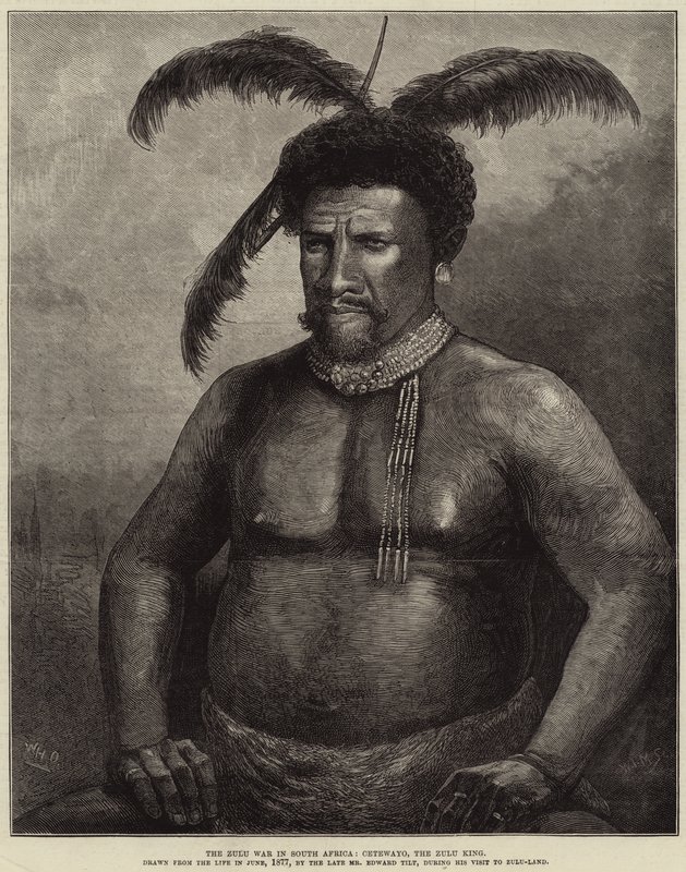 A zulu háború Dél-Afrikában, Cetewayo, a zulu király alkotó: William Heysham Overend