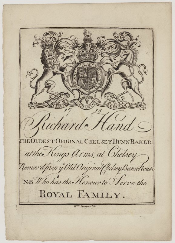 Bun Baker, Richard Hand, névjegykártya alkotó: William Hogarth