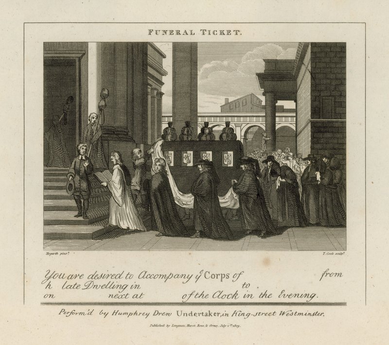 Temetési jegy alkotó: William Hogarth