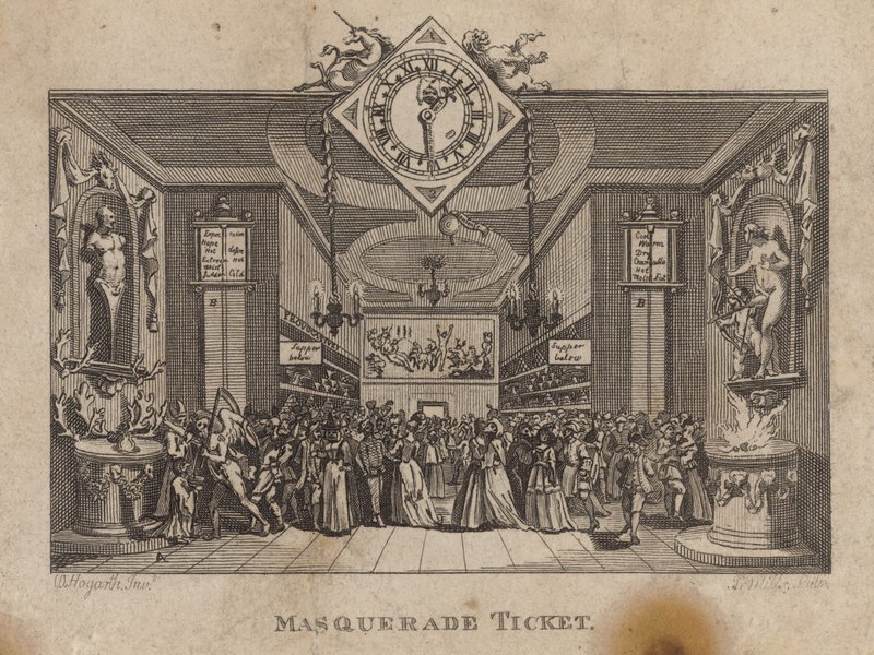 Álarcosbál jegy alkotó: William Hogarth