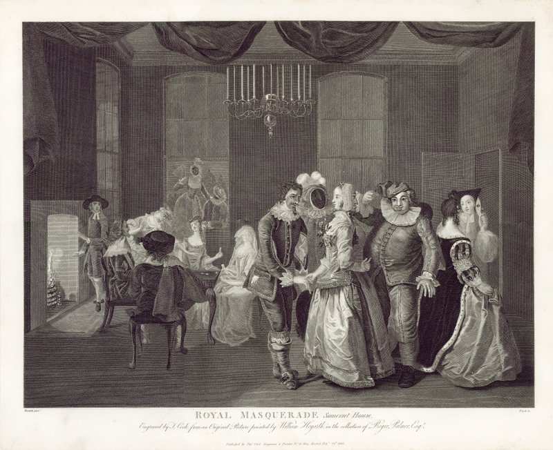 Királyi maskara, Somerset Ház alkotó: William Hogarth