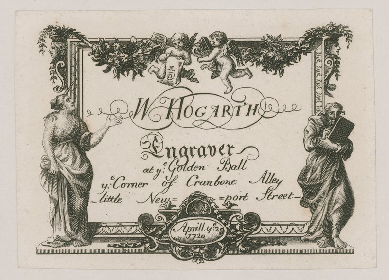 W Hogarth kereskedelmi kártya alkotó: William Hogarth