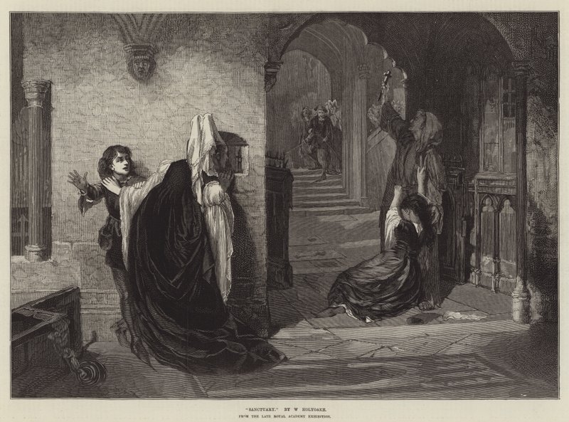 Sanctuary, a néhai Királyi Akadémia kiállításáról alkotó: William Holyoake