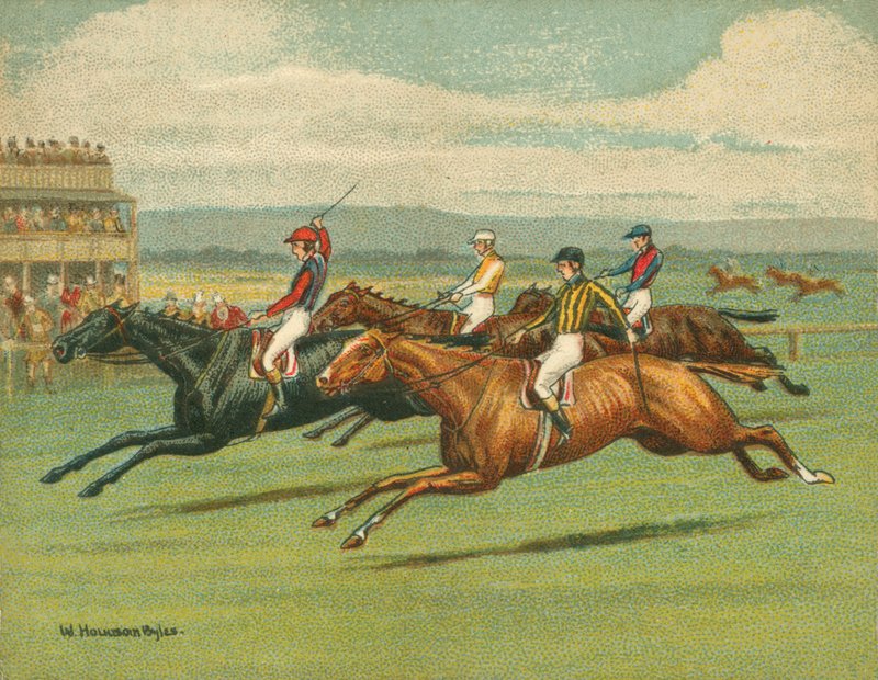 Történelmi és modern versenyek, síkverseny, ló alkotó: William Hounsom Byles