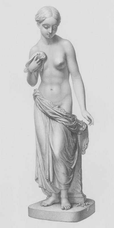 Early Sorrow, metszett W Roffe, a szoborról P Mac Dowell, RA (metszet) alkotó: William John Roffe