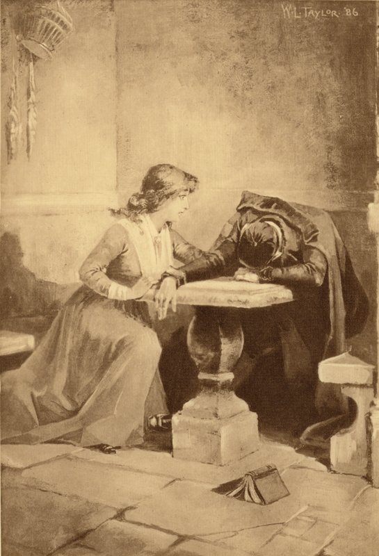 Dorothea férjét találja a kertben (mélynyomás) alkotó: William Ladd Taylor