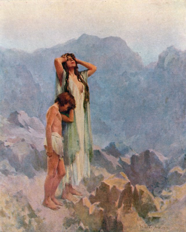 Hágár és Izmael a pusztában alkotó: William Ladd Taylor