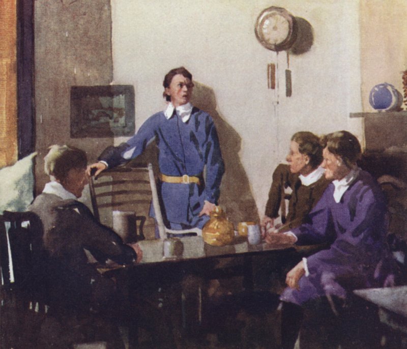 Illusztráció a The Compleat Anglerhez, Izaak Walton (színes litó) alkotó: William Lee Hankey