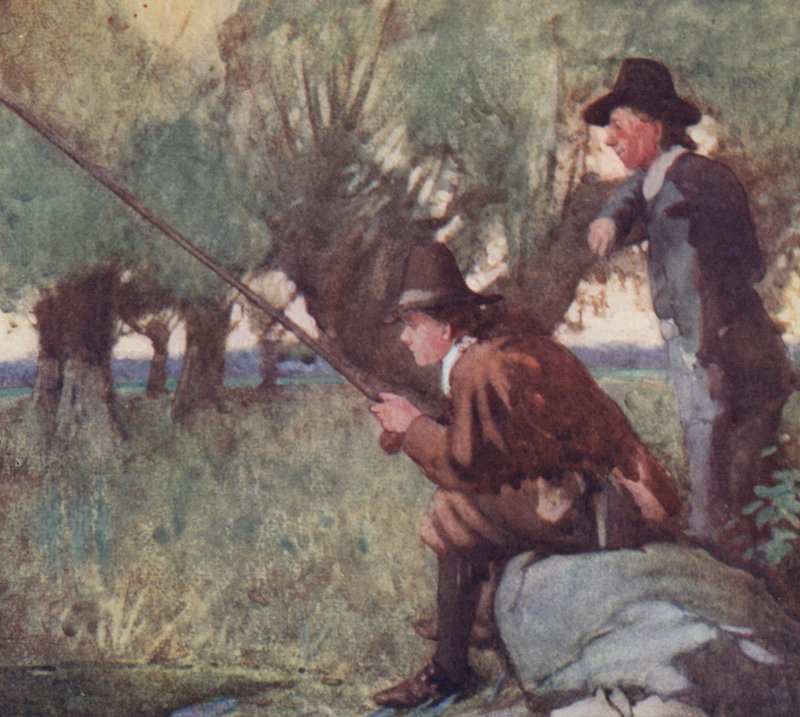 Illusztráció a The Compleat Anglerhez, Izaak Walton (színes litó) alkotó: William Lee Hankey
