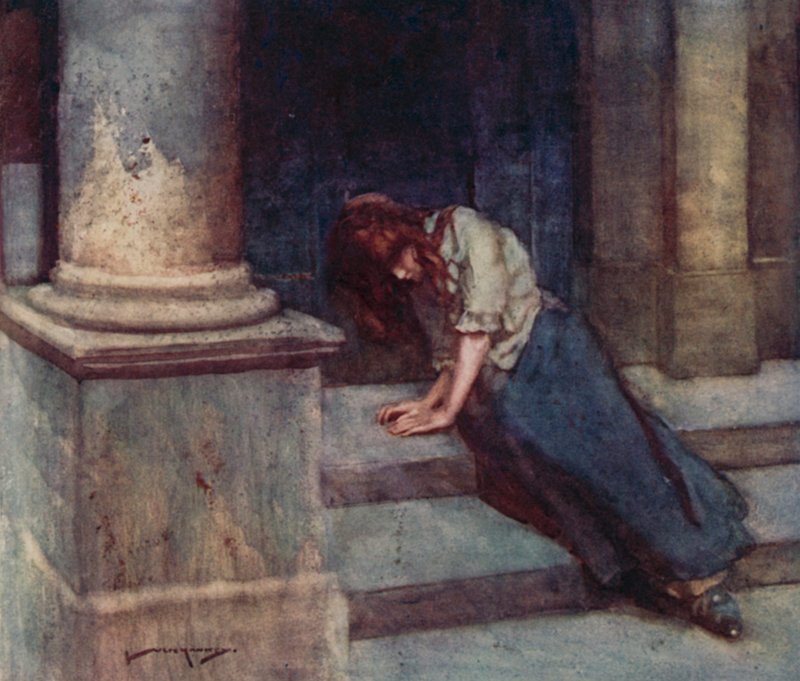 Illusztráció: Oliver Goldsmith A kihalt faluhoz (színes litó) alkotó: William Lee Hankey