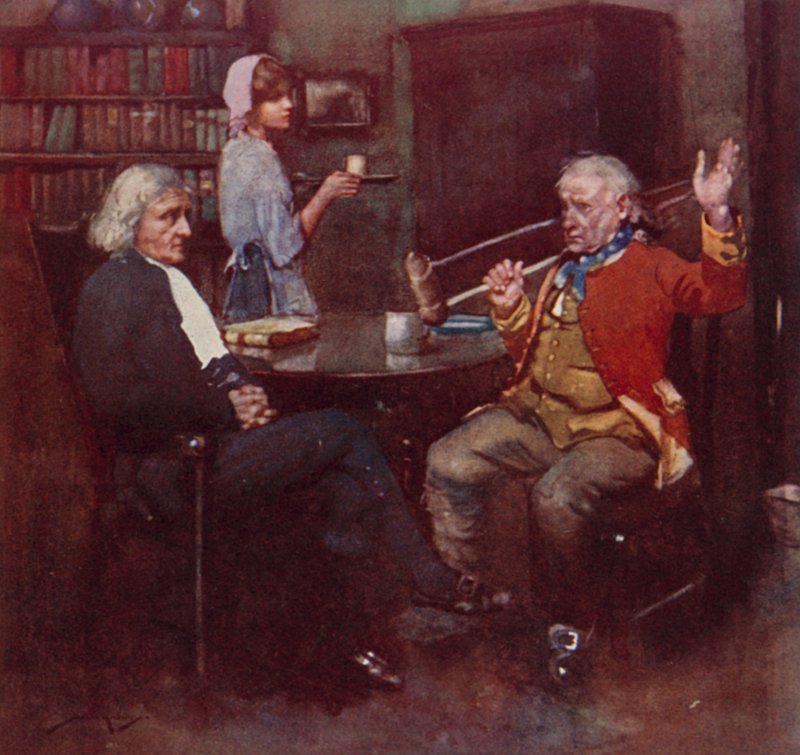 Illusztráció: Oliver Goldsmith A kihalt faluhoz (színes litó) alkotó: William Lee Hankey