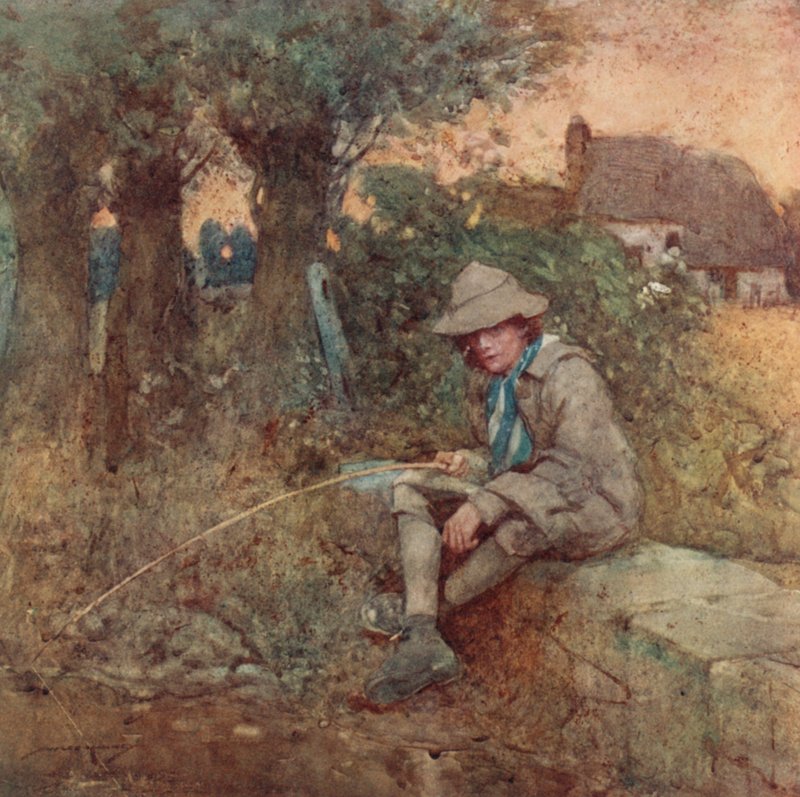 Illusztráció: Oliver Goldsmith A kihalt faluhoz (színes litó) alkotó: William Lee Hankey