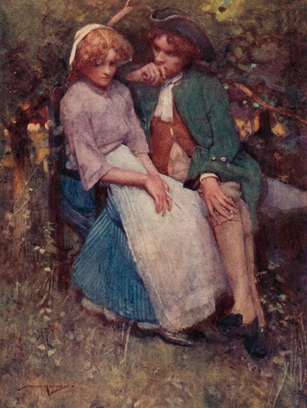 Illusztráció: Oliver Goldsmith A kihalt faluhoz (színes litó) alkotó: William Lee Hankey
