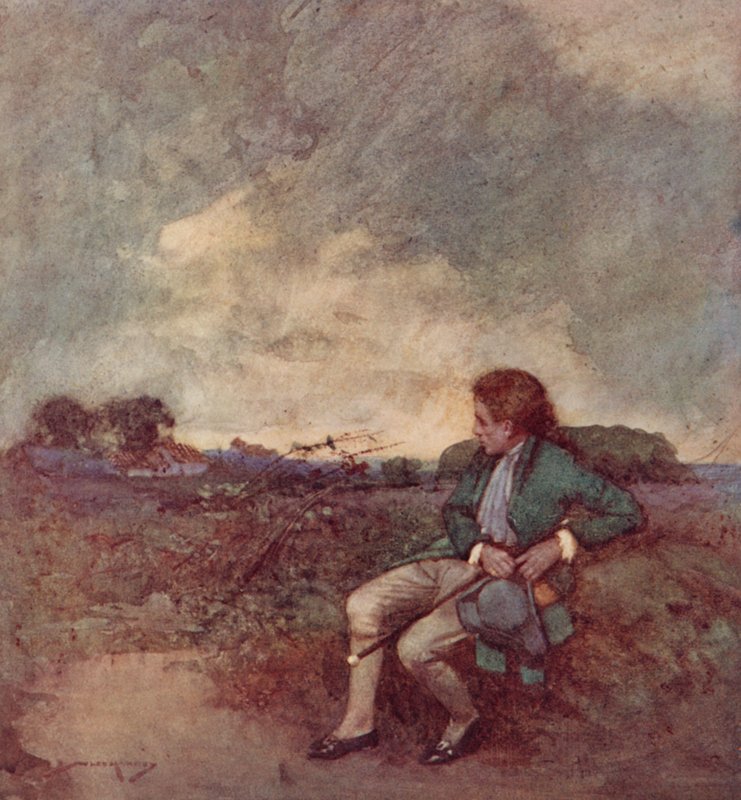 Illusztráció: Oliver Goldsmith A kihalt faluhoz (színes litó) alkotó: William Lee Hankey