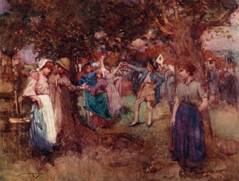 Illusztráció: Oliver Goldsmith A kihalt faluhoz (színes litó) alkotó: William Lee Hankey