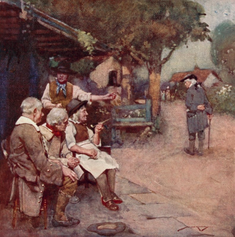 Illusztráció: Oliver Goldsmith A kihalt faluhoz (színes litó) alkotó: William Lee Hankey