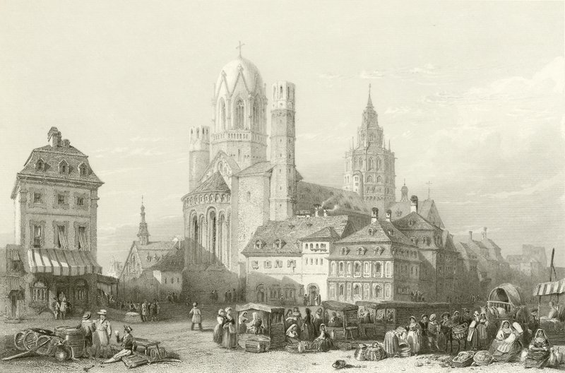 Mayence katedrális, Rajna alkotó: William Leighton Leitch