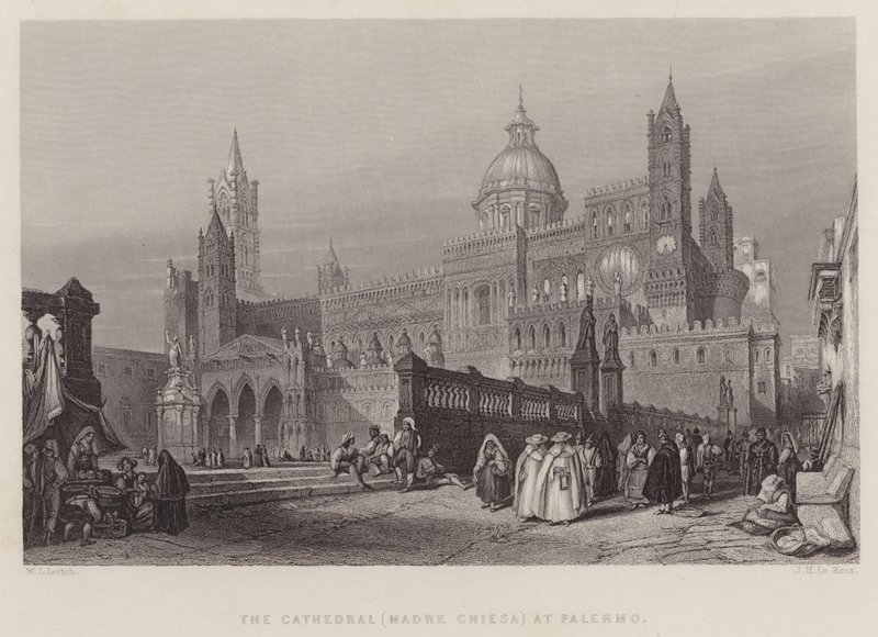 Palermói székesegyház (Madre Chiesa) (metszet) alkotó: William Leighton Leitch