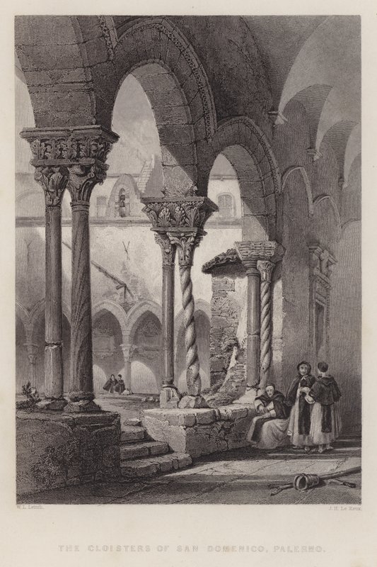 San Domenicói kolostor, Palermo (metszet) alkotó: William Leighton Leitch