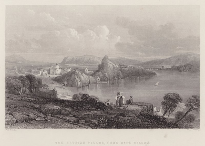 Az Elysian Fields, Miseno-fokról, Olaszországból (metszet) alkotó: William Leighton Leitch