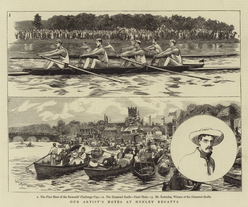 Művészünk feljegyzései a Henley Regattán alkotó: William Lionel Wyllie