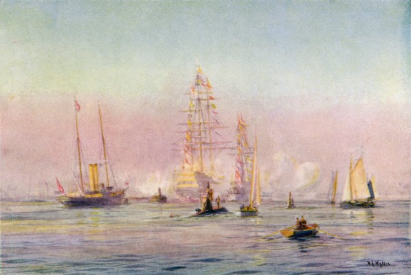 Portsmouth kikötője, 1912 alkotó: William Lionel Wyllie