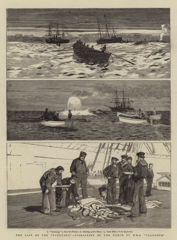 A Vanguard utolsó tagjai, a HMS Valorous roncsának szétszerelése alkotó: William Lionel Wyllie