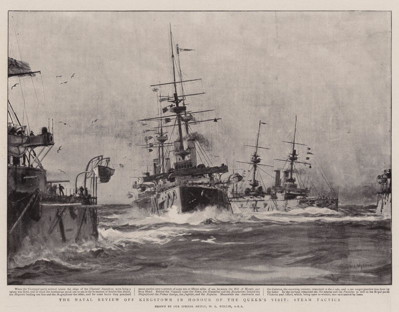 The Naval Review off Kingstown, a Queen