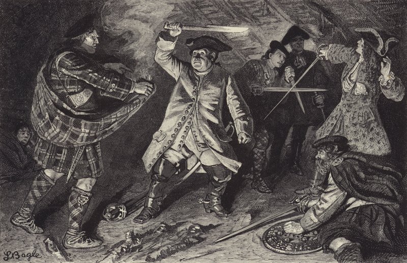 Harcolj az Aberfoil Clachan fogadójában alkotó: William Lockhart Bogle