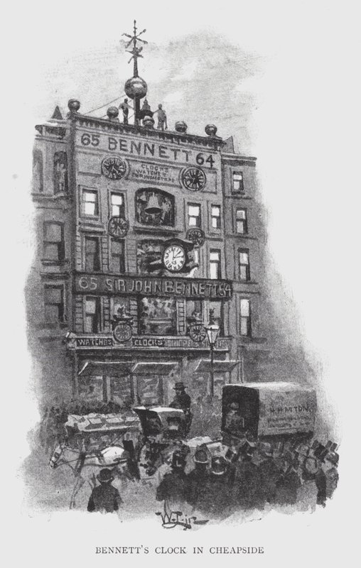 Bennett órája a Cheapside-ban (litho) alkotó: William Luker